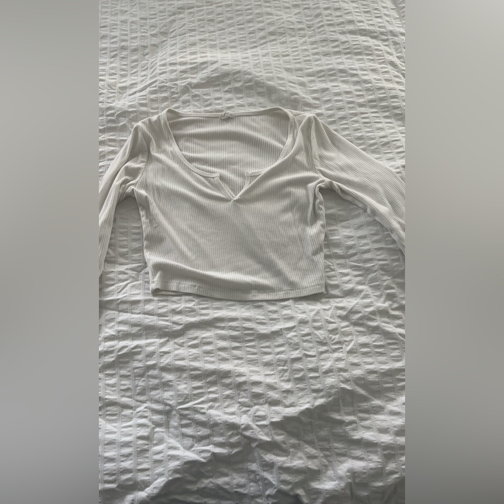 white crop top